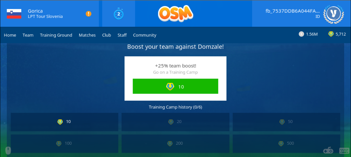 Token OSM (Online Soccer Manager)