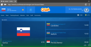 Log In Ke Tampilan Baru OSM Online Soccer Manager Via Android